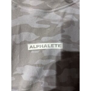 ALPHALETE Men's Small Hooded Sweatshirt Hoodie Blue Gray Camo Cotton